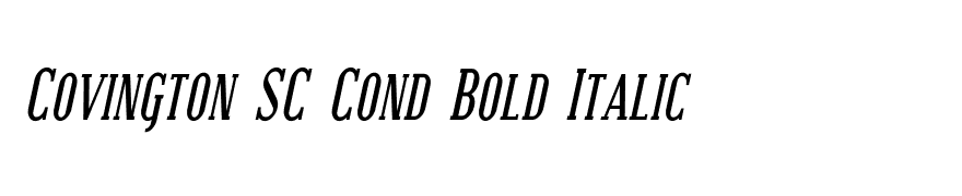 Covington SC Cond Bold Italic