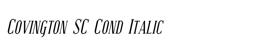 Covington SC Cond Italic