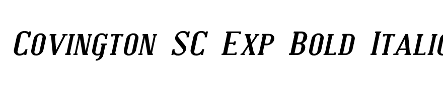 Covington SC Exp Bold Italic