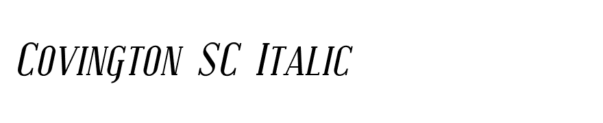 Covington SC Italic