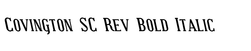 Covington SC Rev Bold Italic