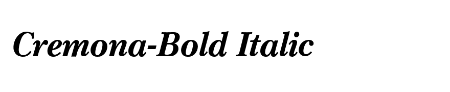 Cremona-Bold Italic