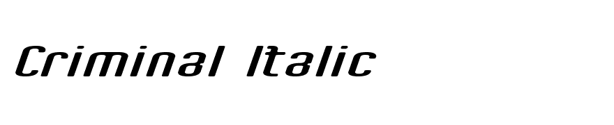 Criminal Italic