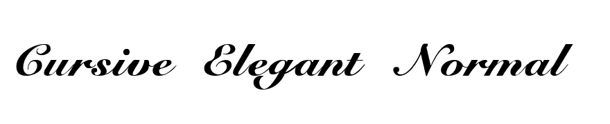 Cursive Elegant Normal