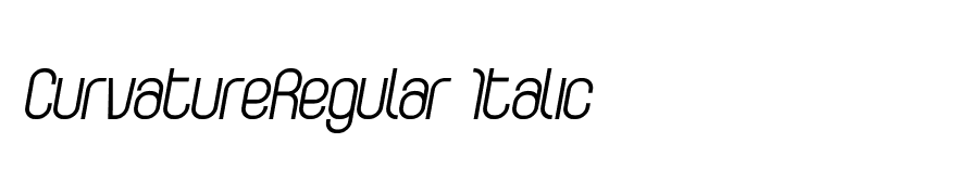 CurvatureRegular Italic