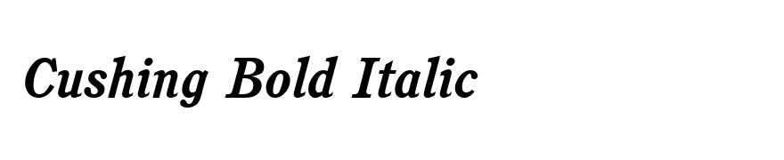 Cushing Bold Italic