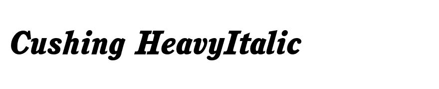 Cushing HeavyItalic