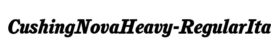 CushingNovaHeavy-RegularItalic