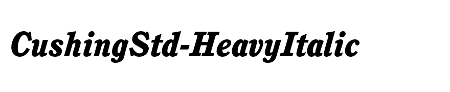 CushingStd-HeavyItalic