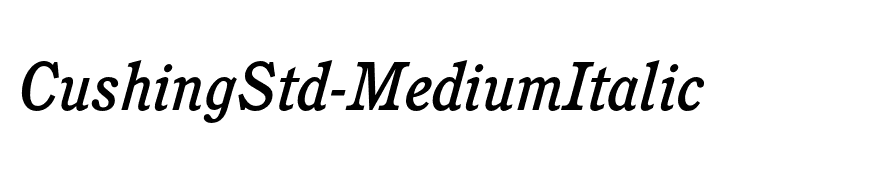 CushingStd-MediumItalic