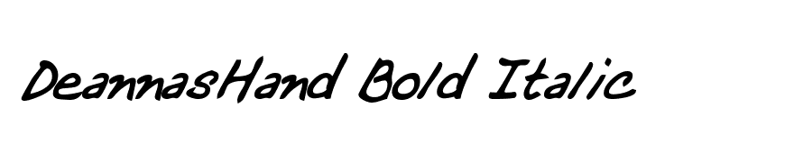 DeannasHand Bold Italic