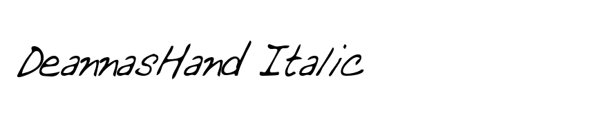 DeannasHand Italic