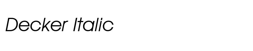 Decker Italic