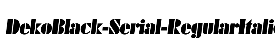 DekoBlack-Serial-RegularItalic