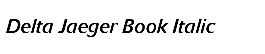 Delta Jaeger Book Italic