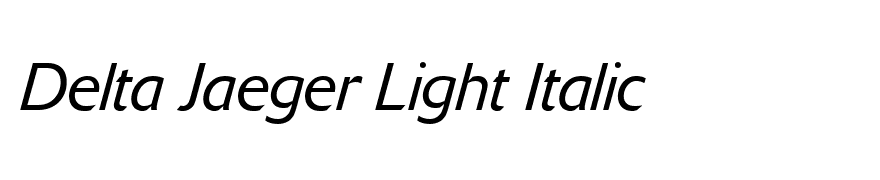 Delta Jaeger Light Italic