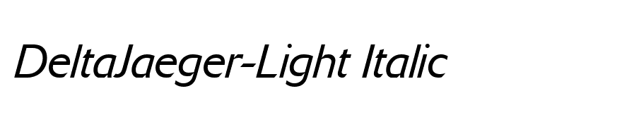 DeltaJaeger-Light Italic