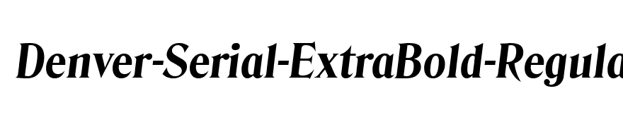 Denver-Serial-ExtraBold-RegularItalic