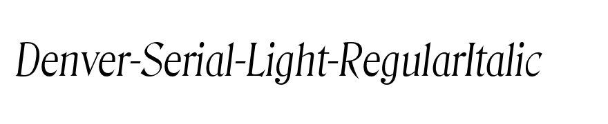 Denver-Serial-Light-RegularItalic