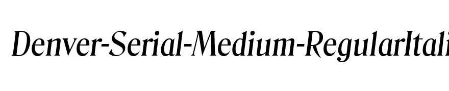 Denver-Serial-Medium-RegularItalic