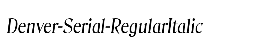 Denver-Serial-RegularItalic