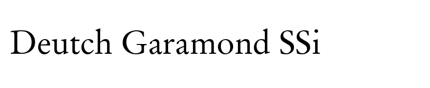 Deutch Garamond SSi