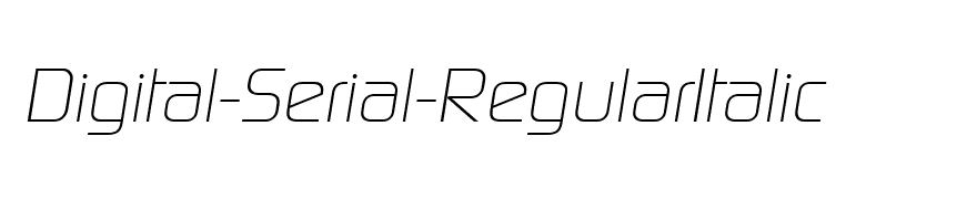 Digital-Serial-RegularItalic