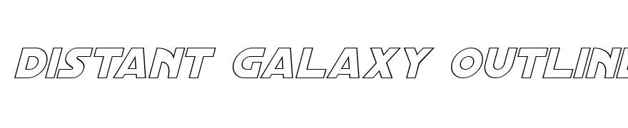 Distant Galaxy Outline Italic