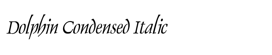 Dolphin Condensed Italic