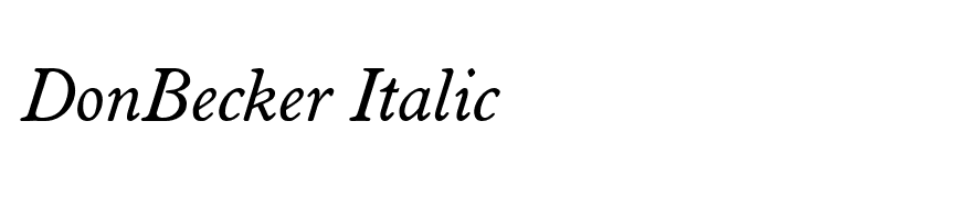 DonBecker Italic