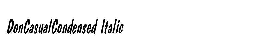 DonCasualCondensed Italic