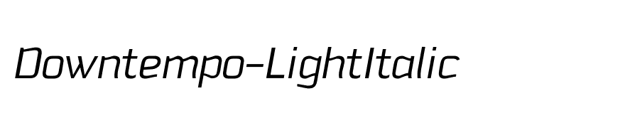 Downtempo-LightItalic