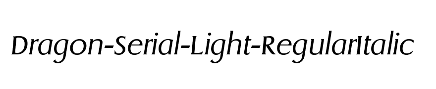 Dragon-Serial-Light-RegularItalic