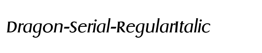 Dragon-Serial-RegularItalic