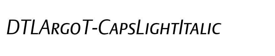 DTLArgoT-CapsLightItalic