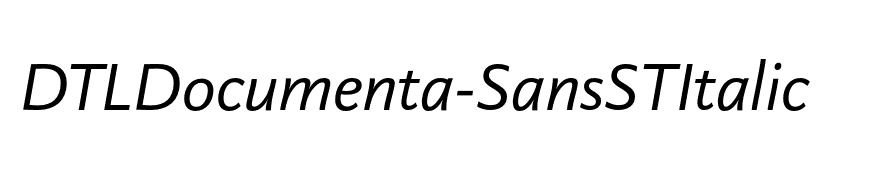 DTLDocumenta-SansSTItalic