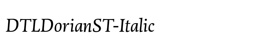 DTLDorianST-Italic