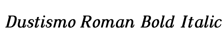 Dustismo Roman Bold Italic