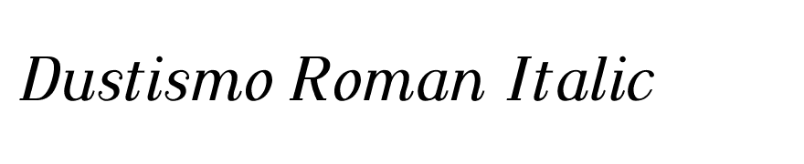 Dustismo Roman Italic