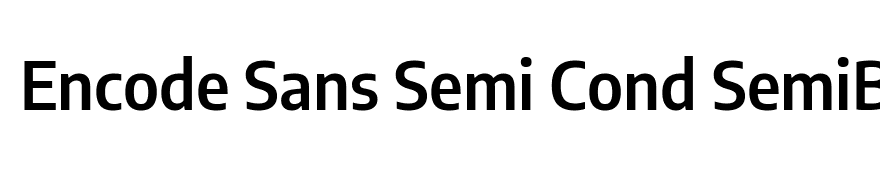 Encode Sans Semi Condensed SemiBold