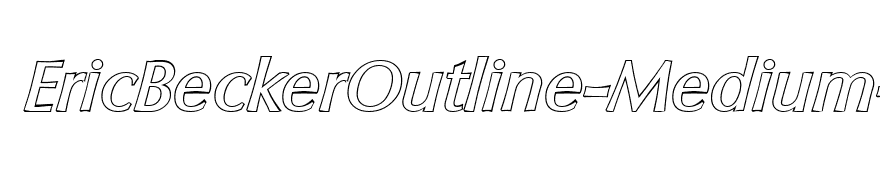 EricBeckerOutline-Medium-Italic