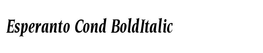 Esperanto Cond BoldItalic