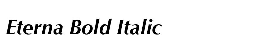 Eterna Bold Italic