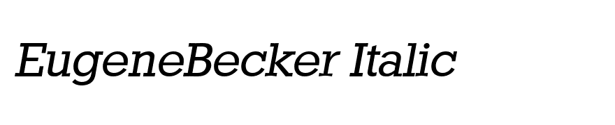 EugeneBecker Italic