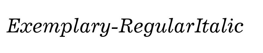 Exemplary-RegularItalic