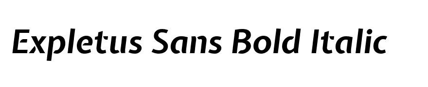 Expletus Sans Bold Italic