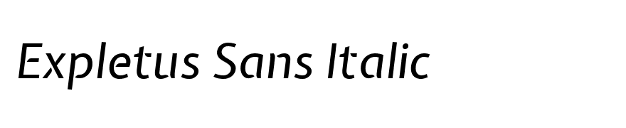 Expletus Sans Italic