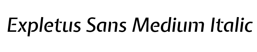 Expletus Sans Medium Italic