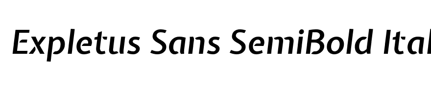 Expletus Sans SemiBold Italic