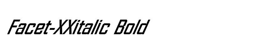 Facet-XXitalic Bold